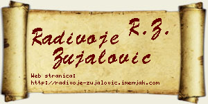 Radivoje Zujalović vizit kartica